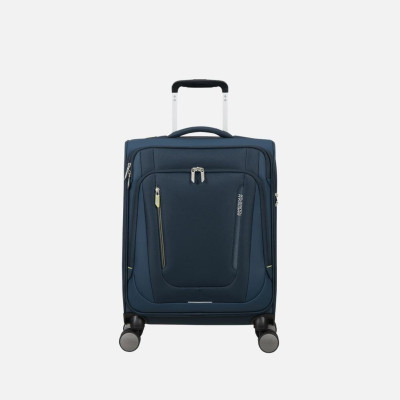 Trolley morbido 55cm 4 ruote cabina American Tourister Wanderlite Dark Navy