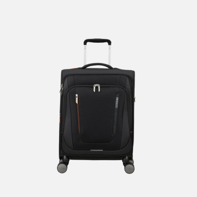 Trolley morbido 55cm 4 ruote cabina espandibile American Tourister Wanderlite Shadow Black