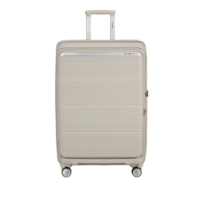 Trolley rigido 75cm 4 ruote grande espandibile apertra frontale Samsonite Paralux Stone Grey