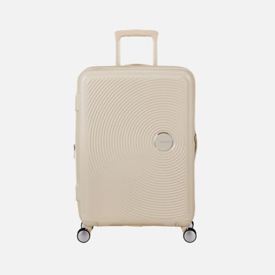 Trolley rigido 67cm 4 ruote medio Soundbox American Tourister Pastel Coconut Sand