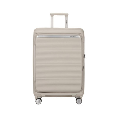 Trolley rigido 67cm 4 ruote medio espandibile apertra frontale Samsonite Paralux Stone Grey