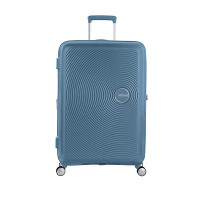 Trolley Rigido TSA Grande Soundbox American Tourister Stone Blue  Valigeria.it