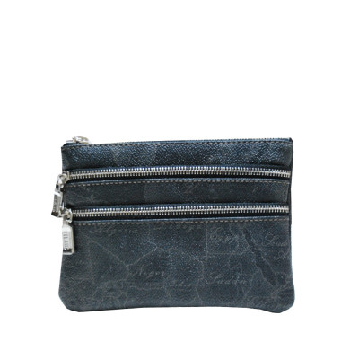 Trousse Rettangolare Busta Piatta 3 Zip Alviero Martini 1^Classe Geo Black CM01964260001 | Valigeria.it