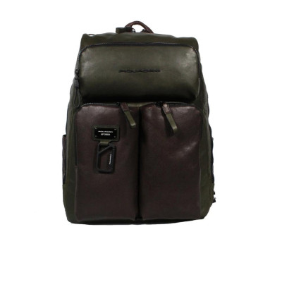 Zaino Business porta computer 15.6 Piquadro Harper Verde/Testa Moro