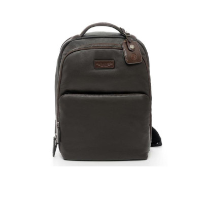 Zaino Business Tech Leather Spalding & Bros Testa Moro  Valigeria.it