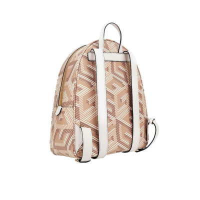 Borsa Donna Zainetto chiusura con Zip Vikky Cube Guess Taupe Logo