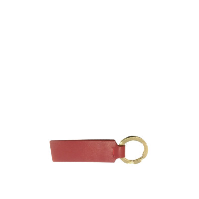 Porta Chiavi Ciondolo 1 Anello in Pelle | Spalding & Bros Century | 724354-Rosso
