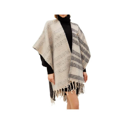 Abbigliamento Donna Poncho Liu Jo BlackOff White  Valigeria.it