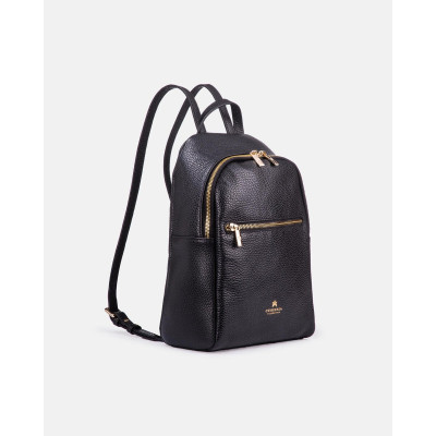 Zainetto Urban Velvet Con Zip e Spalacci Regolabili Cuoieria Fiorentina Nero Valigeria.it