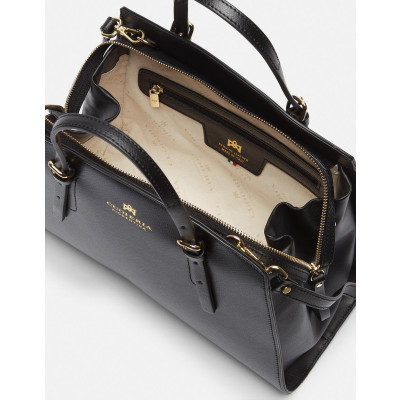 Big Tote Alice Pentagonale Con Interno Foderato Cuoieria Fiorentina Nero Valigeria.it