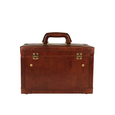 Beauty Quadrato in Pelle | The Bridge Story Trunks | 07511101-Marrone