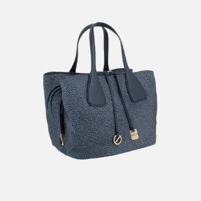 Borsa donna bauletto medio Borbonese Blu Lapis