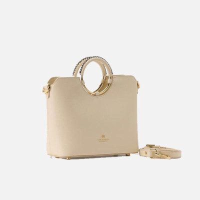 Borsa donna in pelle di vitello palmellato due manici con Oblò Cuoieria Fiorentina Prosecco