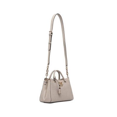 Borsa donna due manici con tracolla Guess Salinge Taupe
