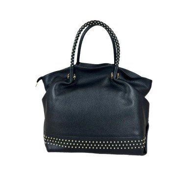 Borsa Donna Due Manici Grande Chiodo M-Brc NeroNero  Valigeria.it
