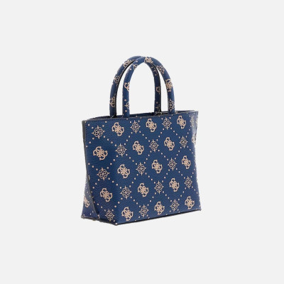 Borsa donna due manici Guess Emilie Logo Navy Logo