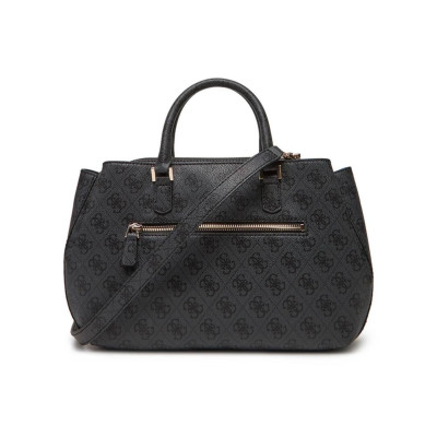 Borsa donna due manici con tracolla Guess Kathya Coal Logo