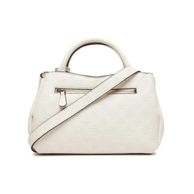 Borsa donna due manici con tracolla Guess Phoebe Off White Logo