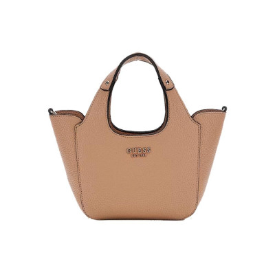 Borsa donna due manici Helina Mini Guess HWBG9640750-Beige Valigeria-it 
