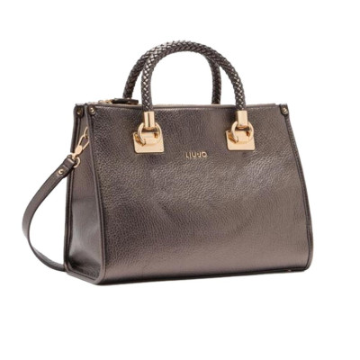 Borsa donna due manici con tracolla quadrata Liu Jo Manh Moro Light Metal
