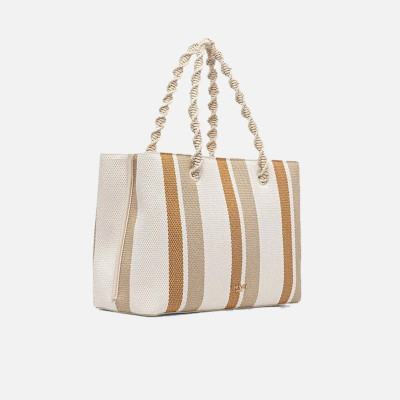 Borsa donna due manici media Twinset Mu. Madreperla/Cork