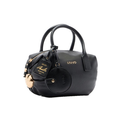 Borsa donna due manici con tracolla tipo bauletto piccolo Liu Jo Amelie Nero