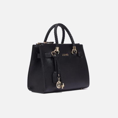 Borsa donna due manici quadrata Liu Jo Manh Nero