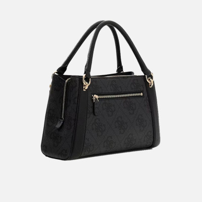 Borsa donna due manici quandrata Guess Karnilla Coal Logo