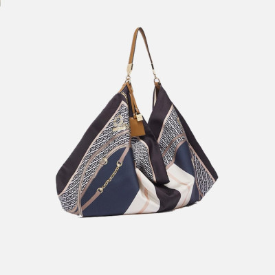 Borsa donna sacca media foulard Liu Jo St. Metall. Nero