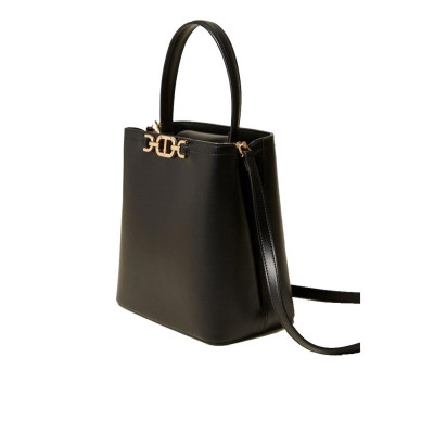 Borsa donna secchiello quadrato con manico corto + tracolla Twinset Nero