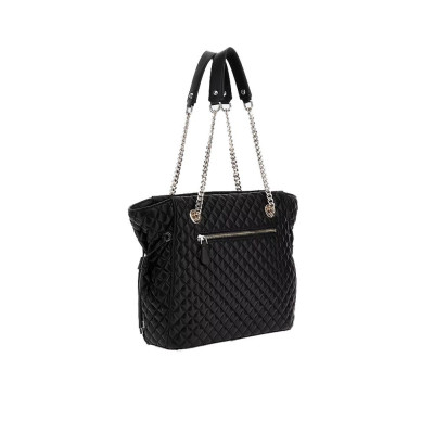 Borsa donna shopping con patta Eco Rianee Guess HWEQG954122-Black Valigeria-it