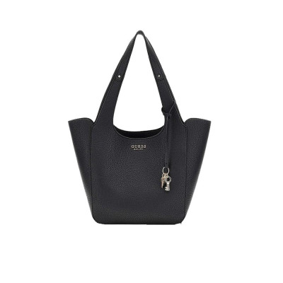 Borsa donna shopping media + pochette estraibile Guess Calista Black