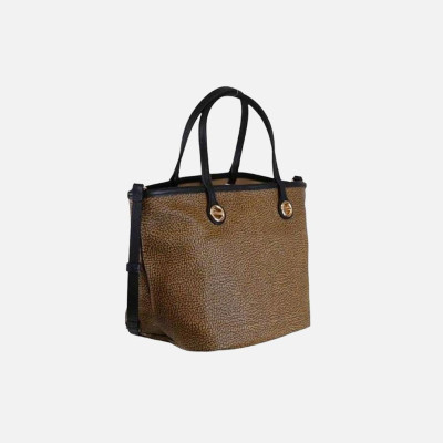 Borsa donna shopping piccolo Borbonese Op Naturale/Nero