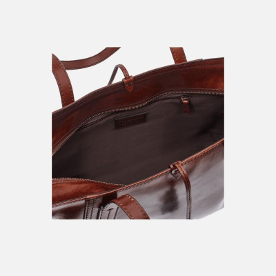 Borsa donna shopping chiusura con cerniera The Bridge Florentin Marrone/Oro