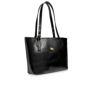 Borsa donna shopping chiusura con zip The Bridge Nero/Palladio/Rutenio