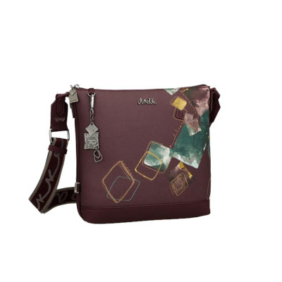 Borsa donna tracolla con zip sopra Anekke Evolution Multicolor
