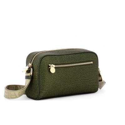 Borsa donna tracolla con zip superiore Borbonese Alloro