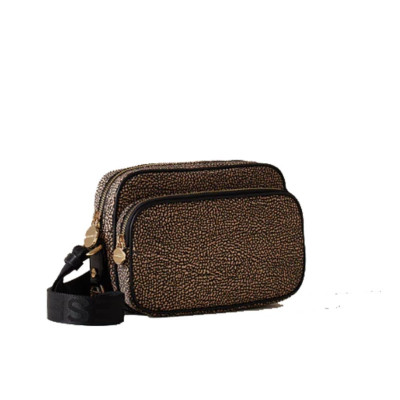 Borsa Donna Tracolla Borbonese Op NaturaleNero  Valigeria.it