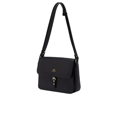 Borsa donna tracolla con patta Cuoieria Fiorentina Eva Nero