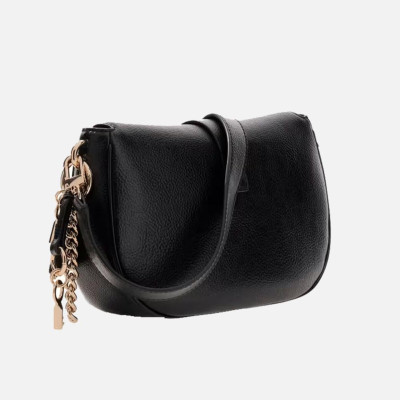 Borsa donna tracolla con patta Guess Brooke Black