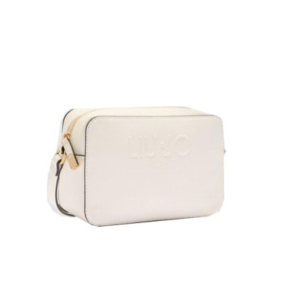 Borsa donna tracolla con zip sopra Liu Jo AA5153E008701065-Off White Valigeria-it