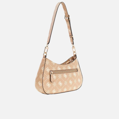 Borsa donna tracolla con zip sopra Guess Amilie Logo Biscotto Logo