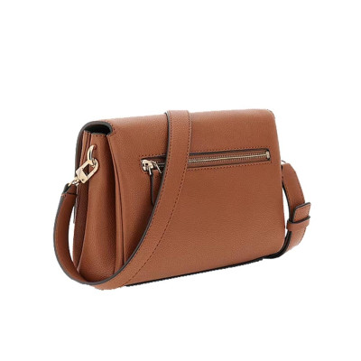 Borsa donna tracolla con patta Guess Gregoria Cognac
