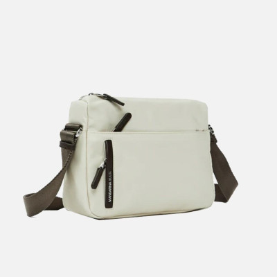 Borsa donna tracolla con zip sopra Mandarina Duck Hunter Latte