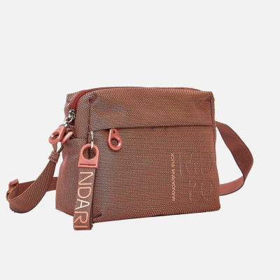 Borsa donna tracolla con zip sopra Mandarina Duck MD20 Pecan Nut