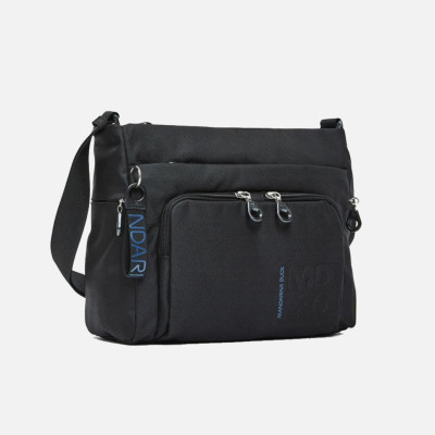 Borsa donna tracolla con zip sopra Mandarina Duck MD 20 Black