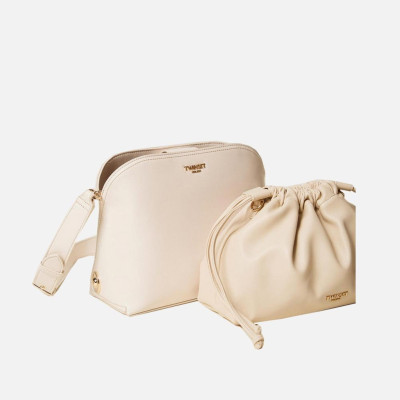 Borsa donna tracolla media con pochette Twinset Madreperla