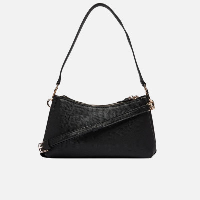 Borsa donna tracolla mezzaluna Guess Noelle Black