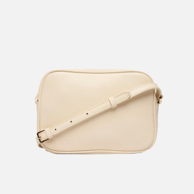 Borsa donna tracolla con zip sopra Patrizia Pepe Wooly White