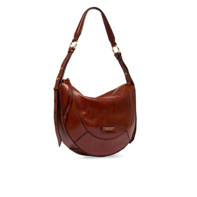 Borsa donna tracolla grande The Bridge Fedora Marrone/Oro 